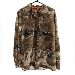 SHE OUTDOOR Button Down Camo Shirt Size XL